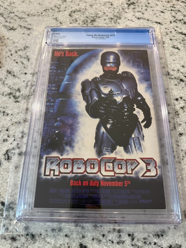 Conan The Barbarian # 275 CGC Graded 8.0 Marvel Comic Book Last Issue JH19