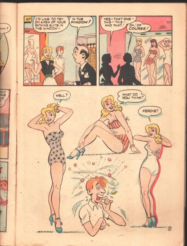 SUZIE #77 1950-ARCHIE-Spicy panels-Pages missing plus small cut outs