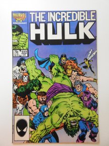 The Incredible Hulk #322 Direct Edition (1986) Hulk: Defeated! Fine- Condition!