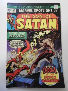 Marvel Spotlight #24 (1975) VG Cond cover and centerfold detached bottom staple