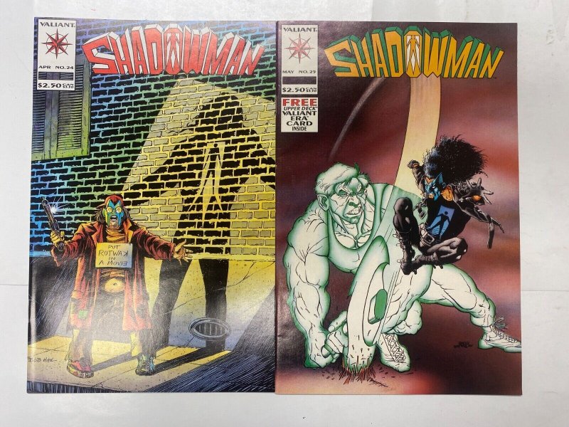 7 ShadowMan VALIANT comic books #22 23 24 25 27 28 29 33 KM34