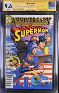 Superman (1984) # 400 (CGC 9.6 SS) Signed Sienkiewicz*Simonson*Janson*Miller CPV