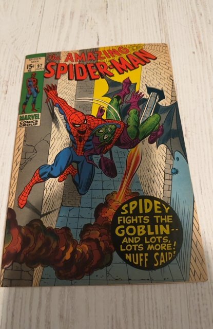 The Amazing Spider-Man #97 (1971)spidey fights the goblin drug issue no comiccod