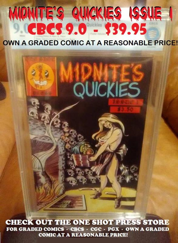 CBCS 9.0 MIDNITE'S QUICKIES #1 COMIC W/POSTER 1993 ONE SHOT PRESS (PGX) (CGC)