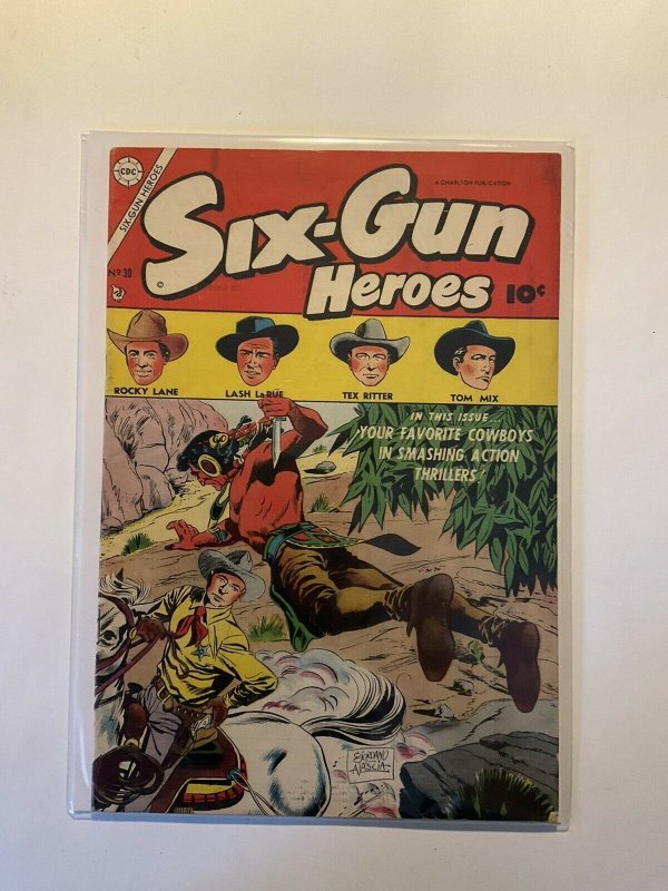 Six-Gun Heroes 30 Fine/Very Fine 7.0 Charlton