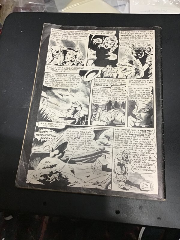 Horror Tales #3 (1969) Slashed woman’s face panel! Bondage Horror mag. VG/FN