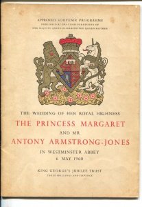 PULP:  Princess Margaret and Anthony Armstrong-Jones Wedding Program 5/6/1960-VG