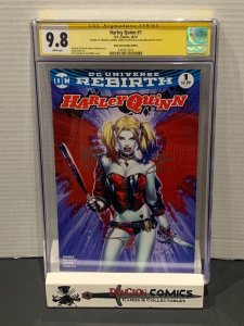 Harley Quinn # 1 CGC 9.8 Most Good Hobby Edition DC 2016 SS Triple Signed [GC42]