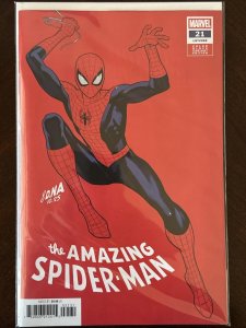 The Amazing Spider-man #21 Red Color Block Variant Comic Book 2026 - Marvel