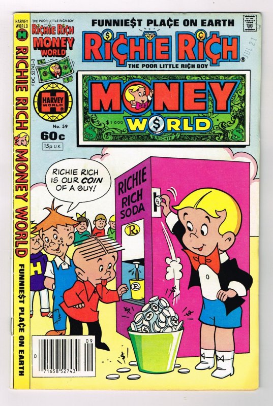 Richie Rich Money World #59 (1982)  Harvey Comic 60Cent Comic
