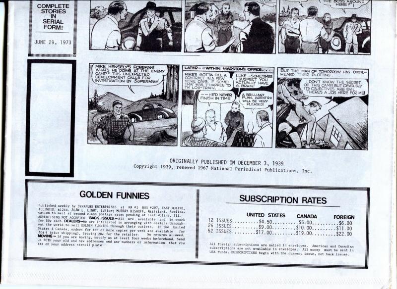 Golden Funnies #5 1973-newspaper comics reprints-Mandrake-Superman-Krazy Kat-NM