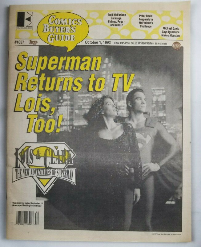 Comics Buyers Guide #1037 Oct 1993 Superman Returns to TV Lois & Clark
