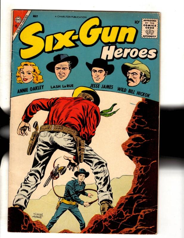 Lot Of 5 Six Gun Heroes Charlton Comic Books # 41 46 61 70 76 Western JL40