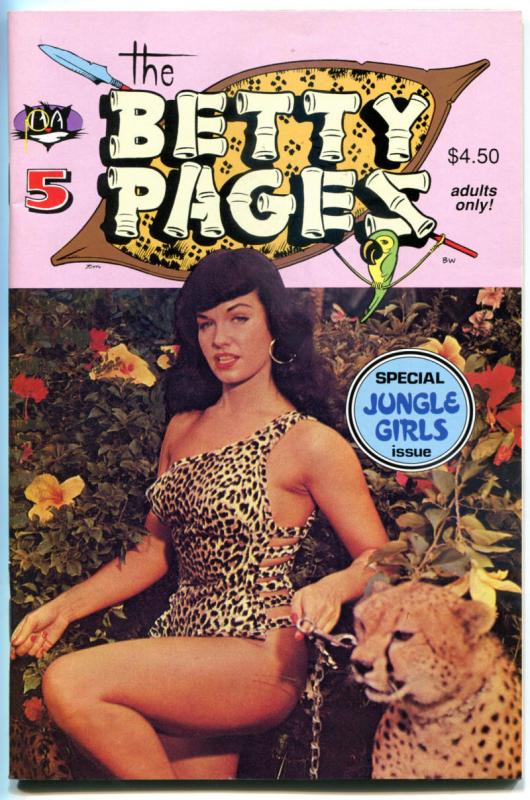 The BETTY PAGES #5, VF, Bettie, 1989, Jungle Girls, Yeager, 1st,more BP in store