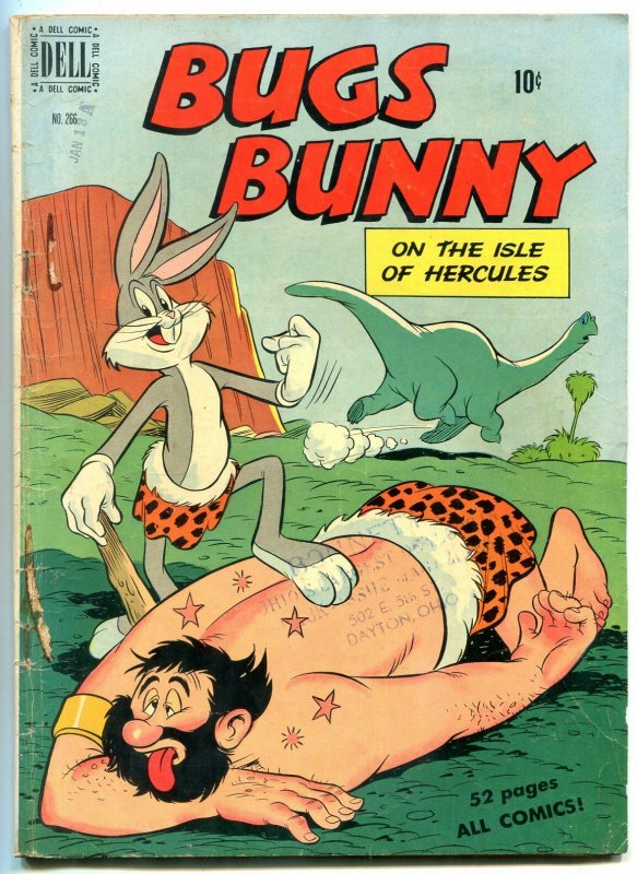 Bugs Bunny on the Isle of Hercules- Four Color Comics #266 1950 VG