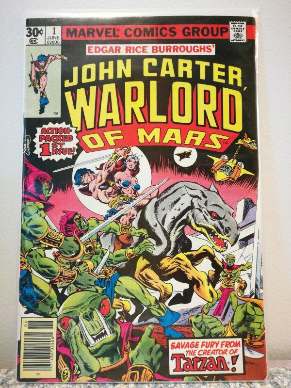 John Carter Warlord Of Mars July 1977 Marvel Comics #1 grade 7.0 fine condition