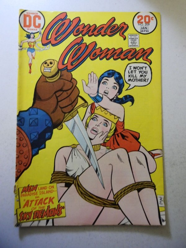 Wonder Woman #209 (1974) GD+ Condition cover detached