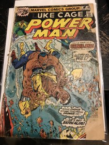 LUKE CAGE POWER MAN #31 : Marvel 5/76 Gd-; PIRANHA JONES battle