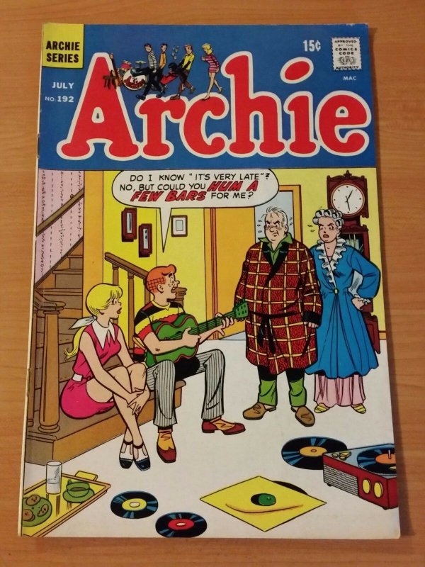 Archie #192 ~ FINE - VERY FINE VF ~ 1969 Archie Comics