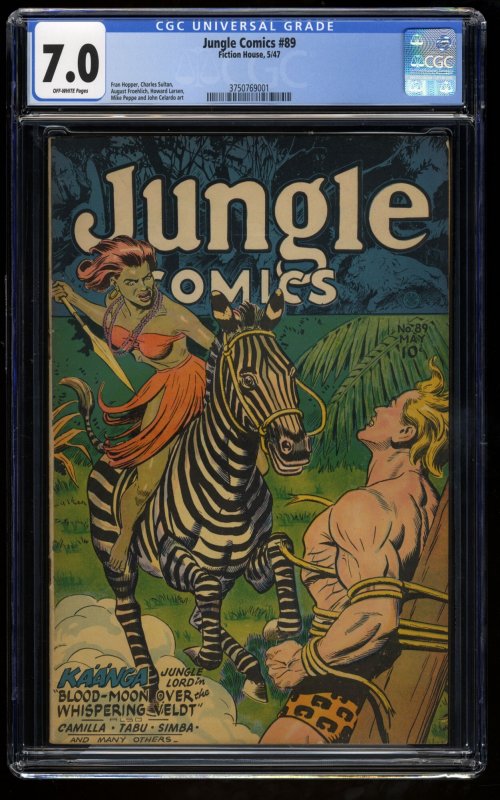 Jungle Comics #89 CGC FN/VF 7.0 Off White