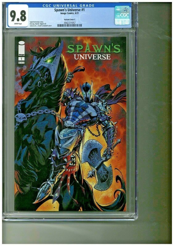 Spawn's Universe #1 Variant Cover C J Scott Campbell Gunslinger CGC 9.8