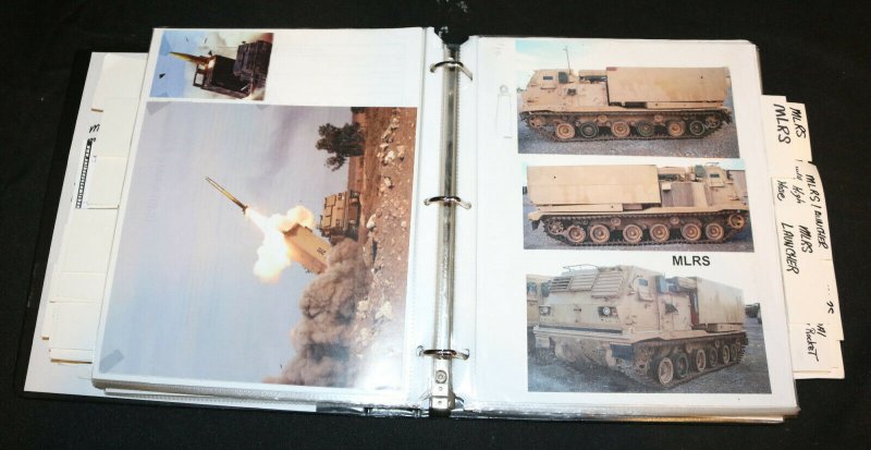 Joe Kubert's Reference Guide Binder w COA Combat Vehicles MLRS Howitzer Paladins 