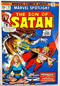 MARVEL SPOTLIGHT 18 VF (OCTOBER 1974) SON of SATAN Steve Gerber,Gene Colan