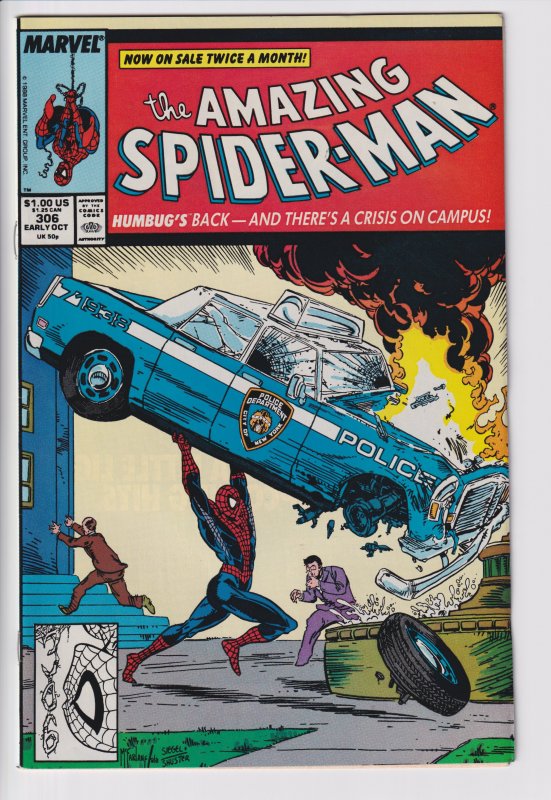 Amazing Spider-Man #306 (Nov 1988) VFNM 9.0, white!