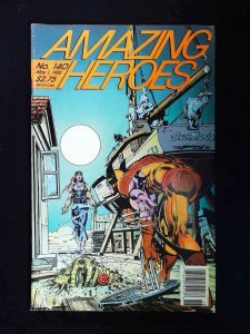 Amazing Heroes #140  Fantagraphics Comics 1988 Vf- Newsstand