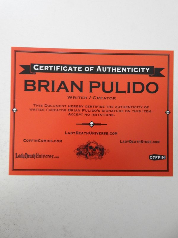 Lady Death #1 Original Drawing Edition NM Condition! Signed W/ COA!