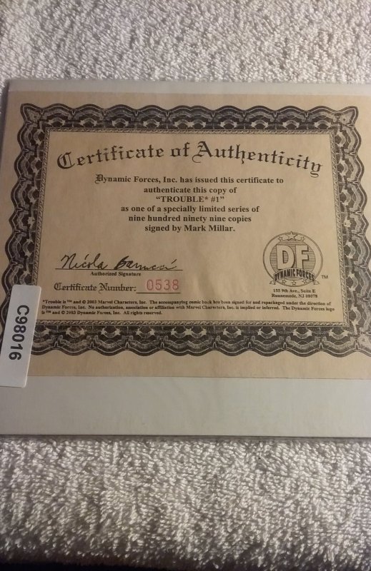 Trouble #1 (2003 buy 1 get a surprise book free