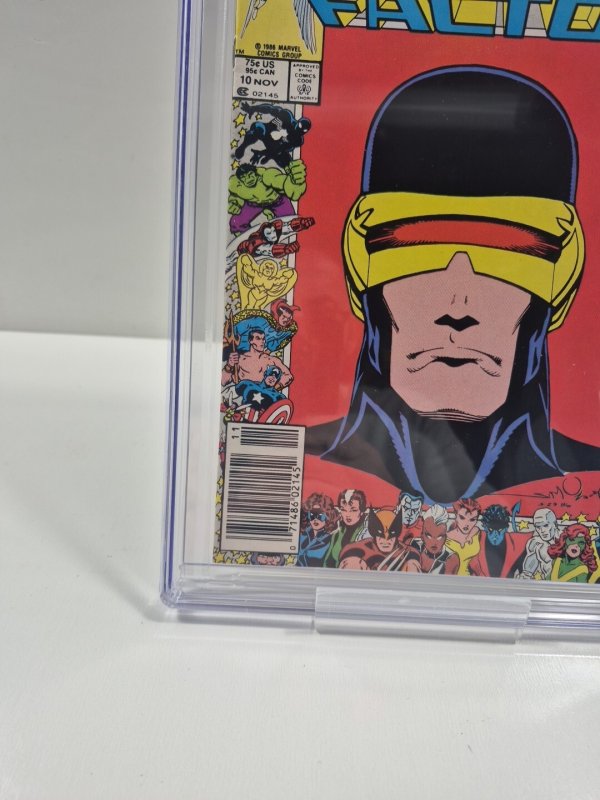 X-FACTOR #10 Newsstand (1986) CGC 8.5 ⭐️25th Anniversary Border⭐️