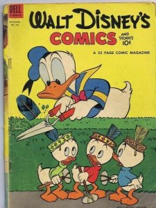 Walt Disney's Comics Stories #168 ORIGINAL Vintage 1954 Dell Comics Donald Duck