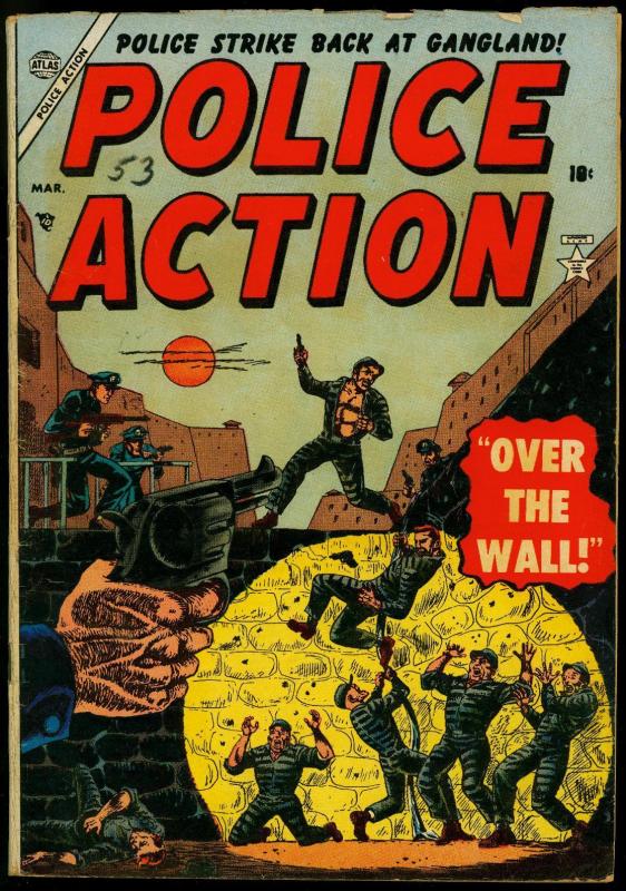 Police Action #2 1953- Prison break cover- Atlas Crime- VG