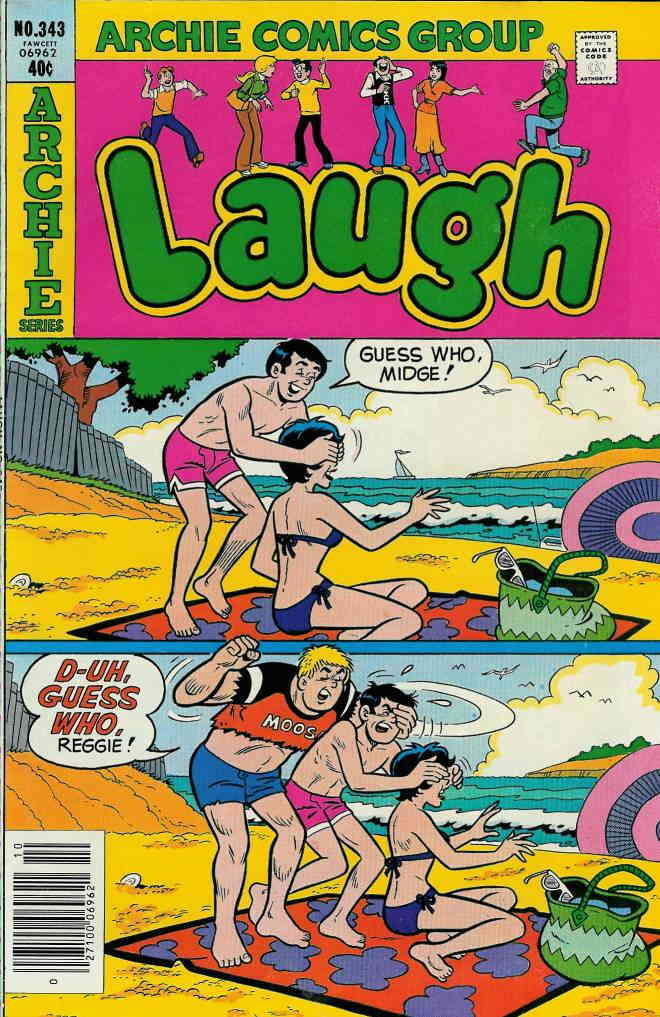 Laugh Comics 343 Vg Archie Low Grade Comic October 1979 Bikini Beach Cover Comic Books 