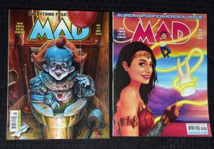 2019 MAD Magazine #10 & #15 FN+/FVF Wonder Woman / Pennywise IT LOT of 2