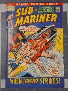 Sub-Mariner #52 Namor Battles Sunfire (Marvel Comics Aug-1972)
