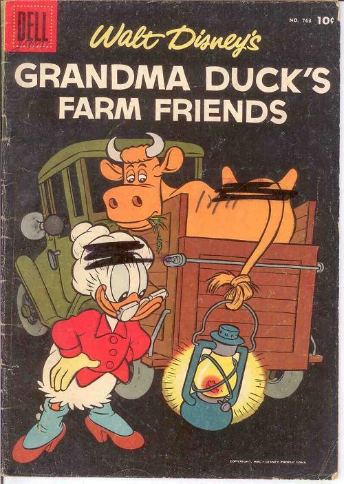 GRANDMA DUCKS FARM FRIENDS F.C. 763 VG   1956 COMICS BOOK