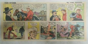 Red Ryder Sunday Page by Fred Harman from 8/21/1955 Third Page Size ! Western