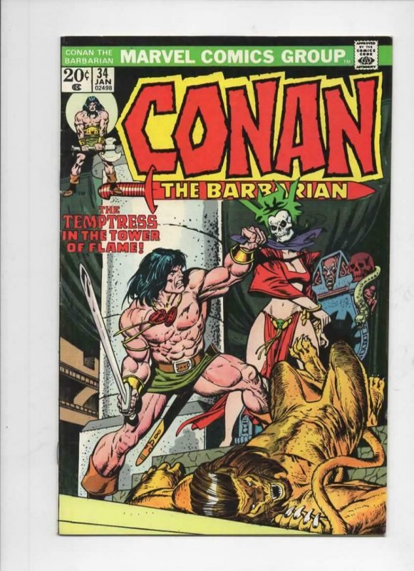 CONAN the BARBARIAN #34 FN, Buscema, Ernie Chan, Howard, 1970 1974