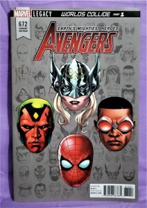 AVENGERS #672 Mike McKone Incentive Legacy Headshot Variant Cover (Marvel 2017)