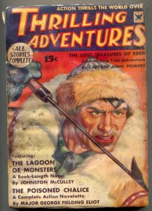 PULP:  Thrilling Adventures Pulp December 1934- Lagoon of Monsters