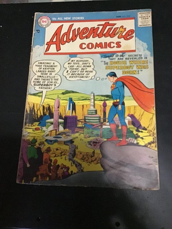 Adventure Comics #232 (1957) Superboy Kyrpton cover! Aquaman, Green Arrow VG+