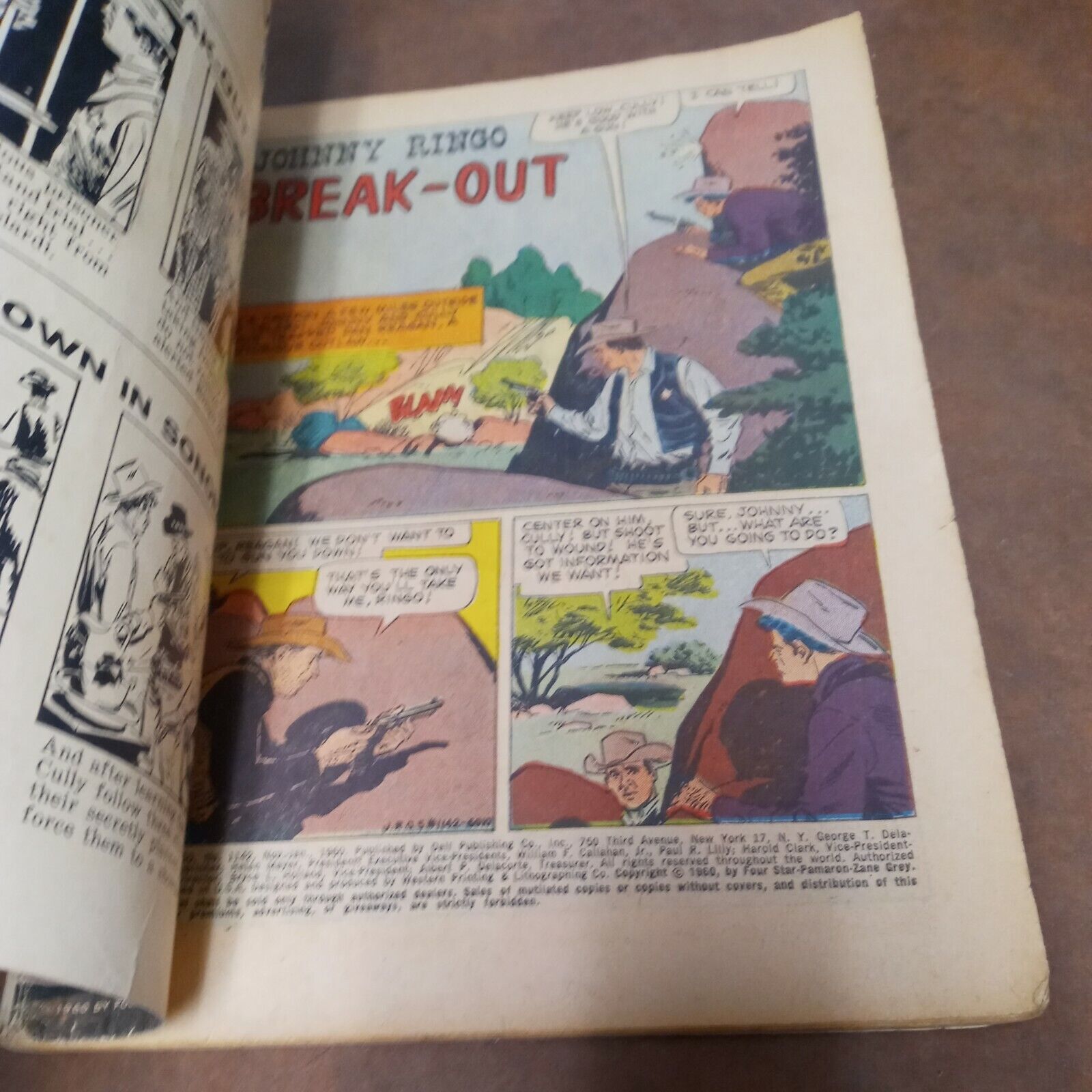 FOUR COLOR #1142 Western Tv Show DELL COMICS JOHNNY RINGO NOVEMBER 1960 ...