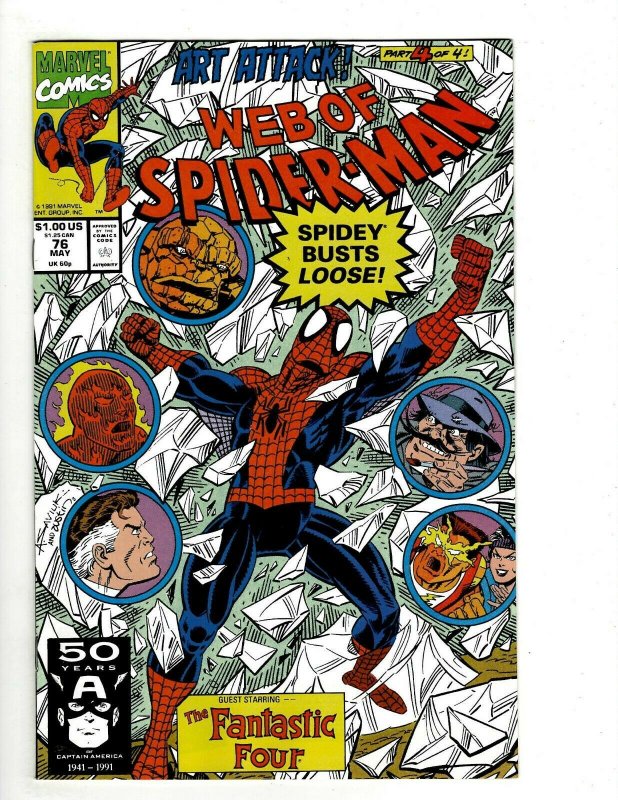 12 Web Of Spider-Man Marvel Comic Books #65 66 67 68 69 70 72 73 74 75 76 77 UD2