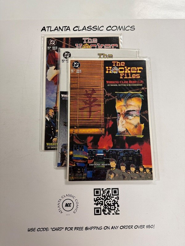 3  The Hacker Files  DC Comic Books # 7 # 8 # 9 Batman Superman Flash 7 CT3