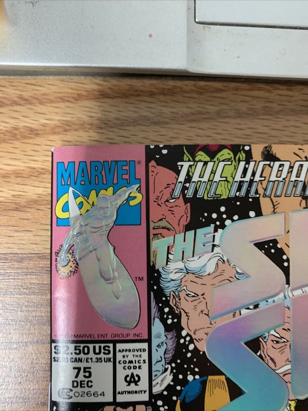 Silver Surfer #75 Newsstand (1992) Embossed Foil Cover 