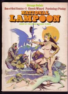NATIONAL LAMPOON-AUG 1973-SPICY FRAZETTA CVR-ADAMS-BODE FN