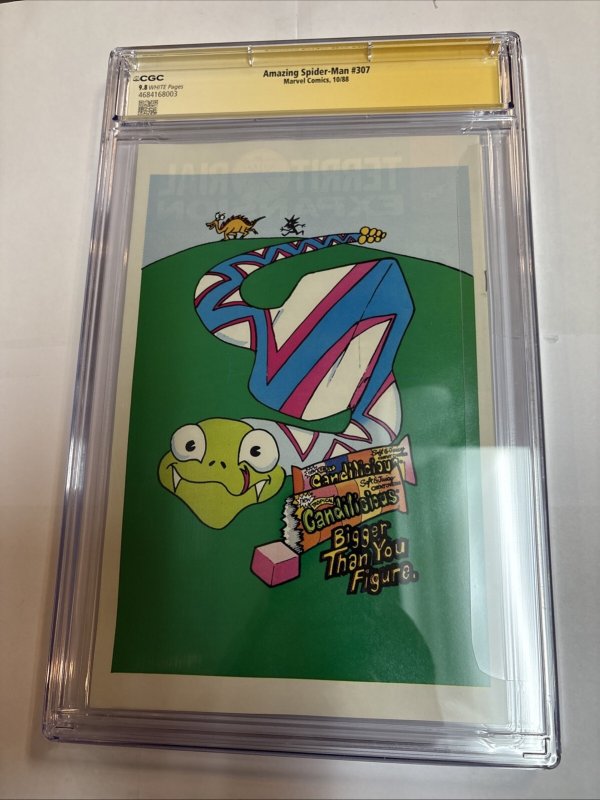 Amazing Spider-Man (1988) # 307 (CGC 9.8 WP) Signed Full Todd Mcfarlane • C=18