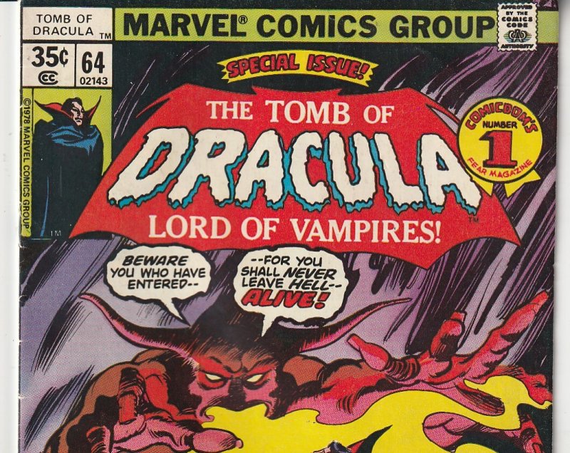 Tomb of Dracula(vol. 1) # 64  Dracula vs SATAN !